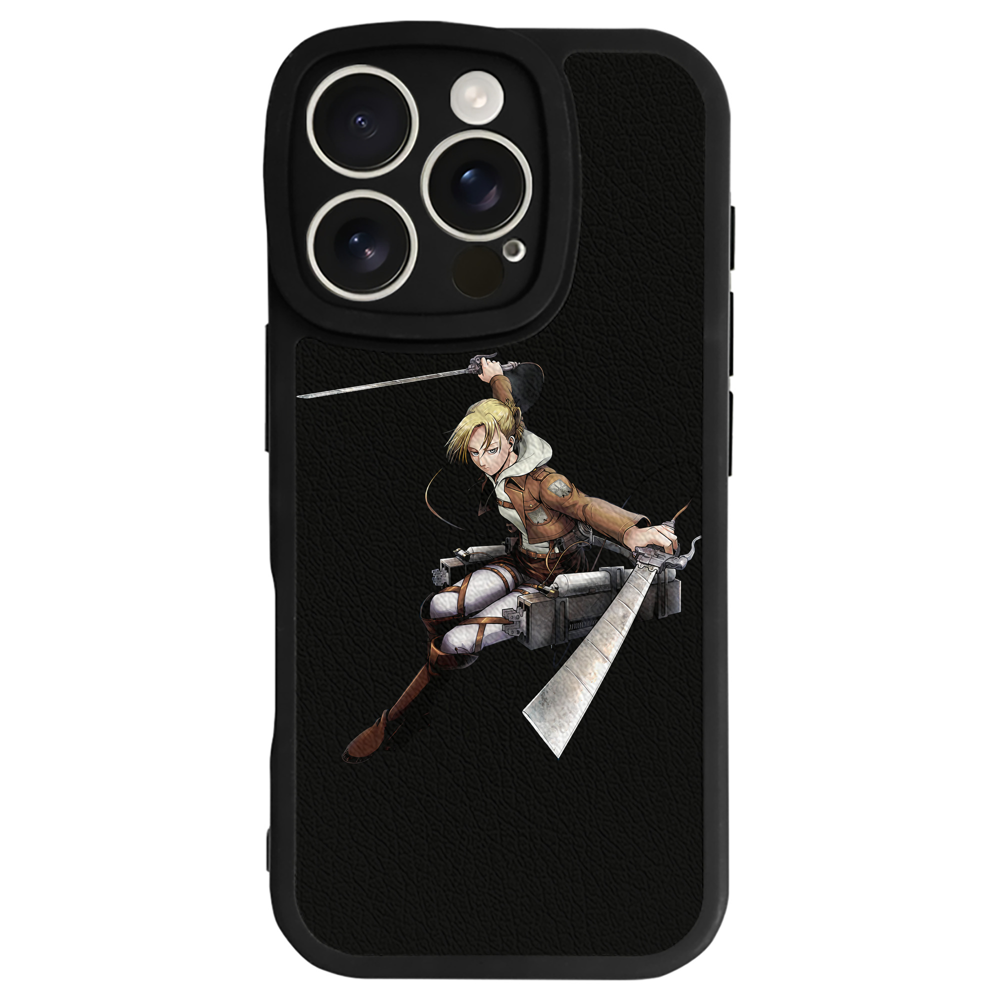 （画像用） 進撃の巨人 アニ・レオンハート Attack on Titan Annie Leonhart 【iPhone 16シリーズ対応】シリコンスマホケース（レザー調） 材質：シリコン